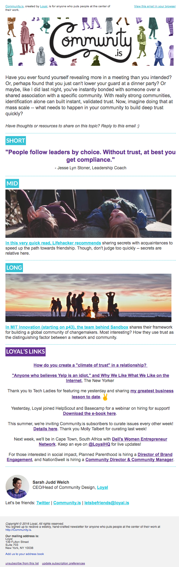 community-is-newsletter-example.png Email Newsletter Example: Community.is