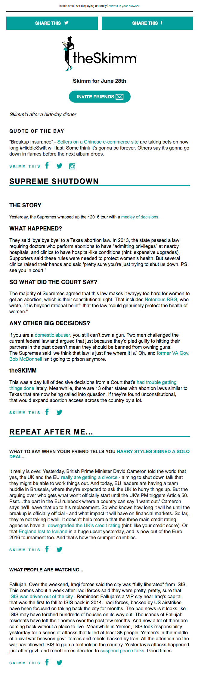 the-skimm-newsletter-example-1.png Email Newsletter Example: theSkimm