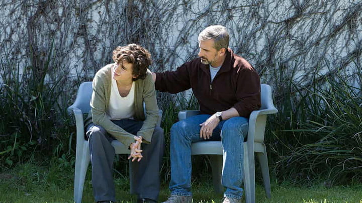 Timothee Chalamet and Steve Carell in Beautiful Boy
