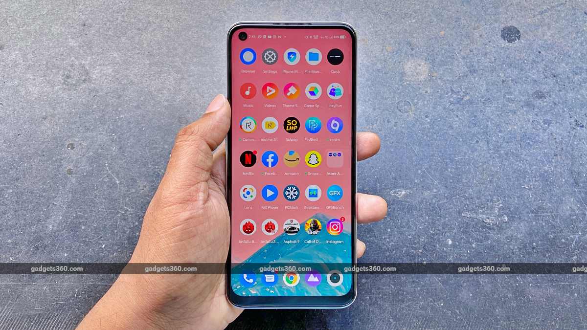 Realme Narzo 30 5G front software ndtv RealmeNarzo305G  Realme